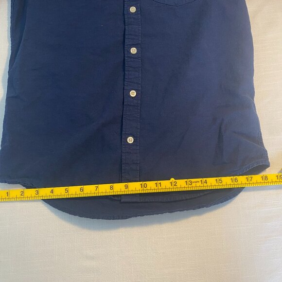 Gap Navy Blue Short Sleeve Linen Button Down Shirt - Picture 9 of 9